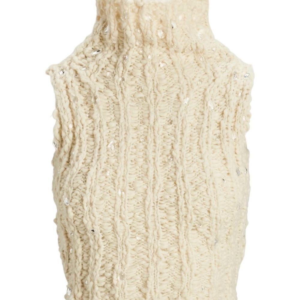 *NWT* Ralph Lauren Collection Sleeveless Embellished Turtleneck (Medium)